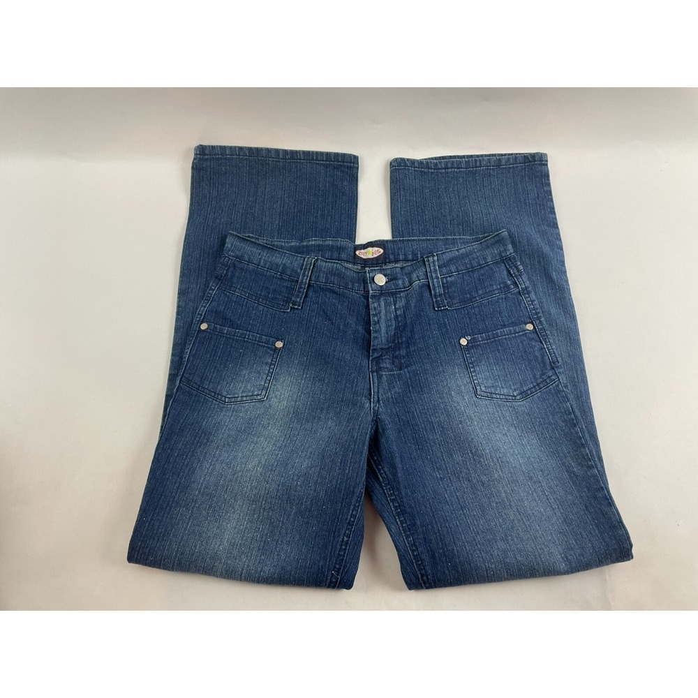 Zoey Beth Jeans Women's Junior Size 13/14 Denim Pants Glitter Sparkling Bootcut